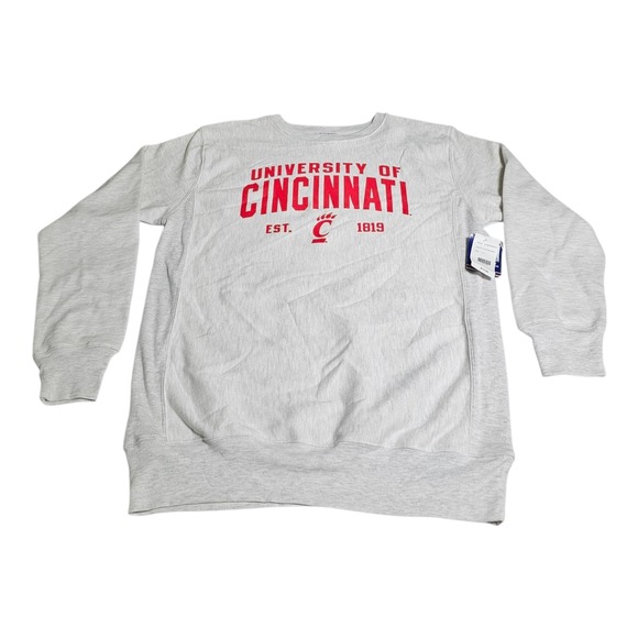 Champion University Of Cincinnati Sweatshirt Mens XLT Gray Reverse Weave NWT - Picture 1 of 8